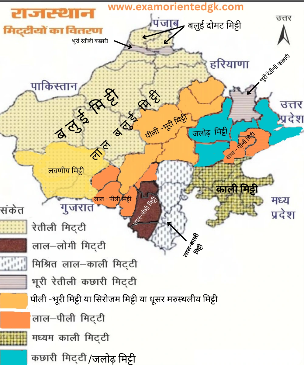 राजस्थान की मिट्टियाँ