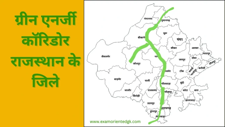 Green energy corridor Rajasthan Map