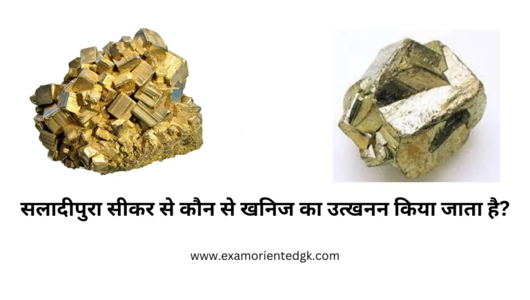 सलादीपुरा सीकर से कौन से खनिज